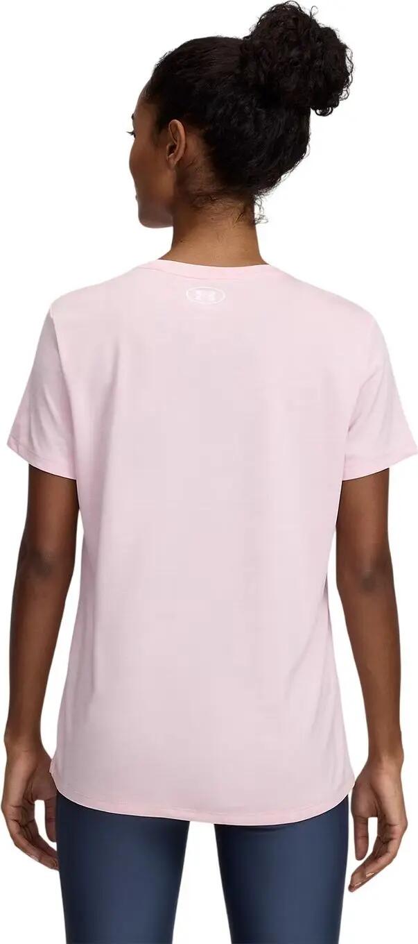 Maglietta Under Armour Tech Twist rosa da donna 2/4