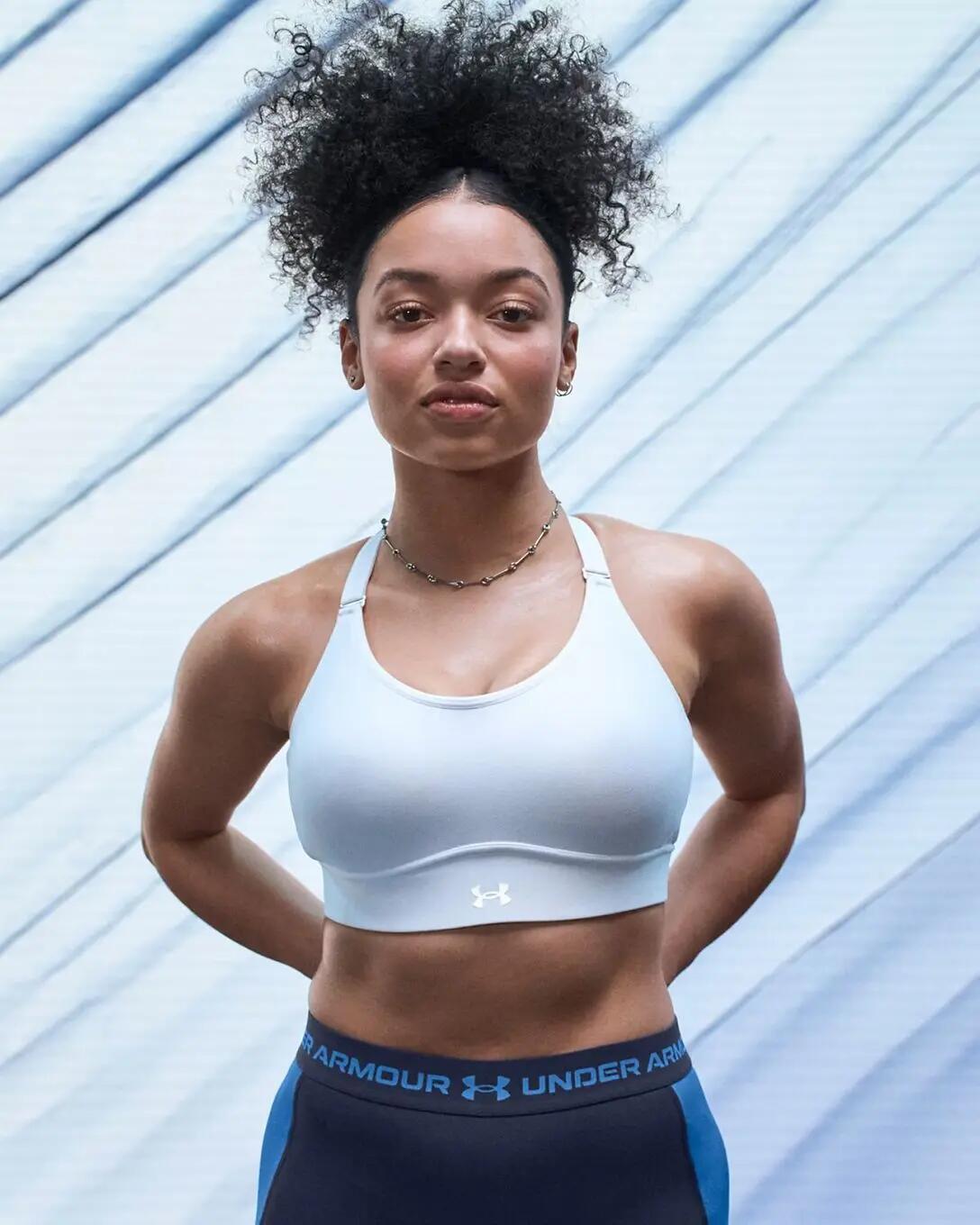 Brassière Under Armour Infinity 2.0 Mid Blanc Femme 5/5