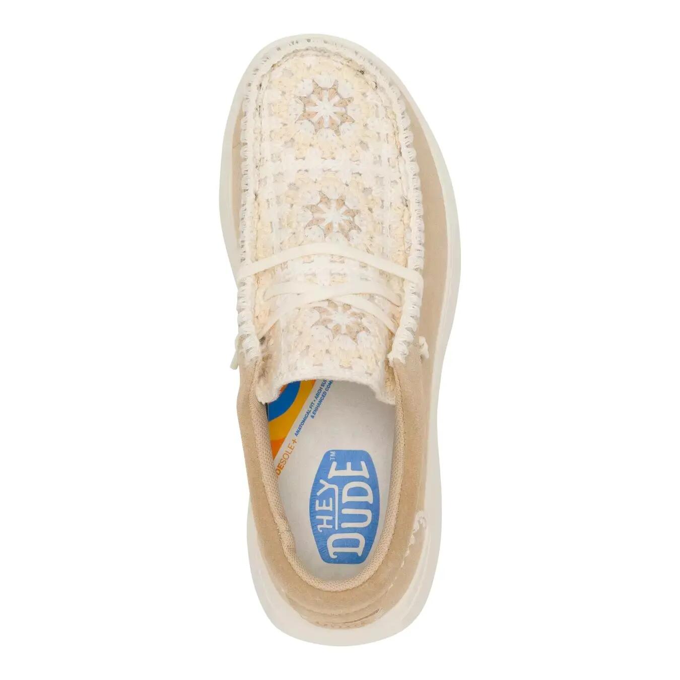 HeyDude Damskie Mokasyny Wendy Comf Suede Crochet 5/6