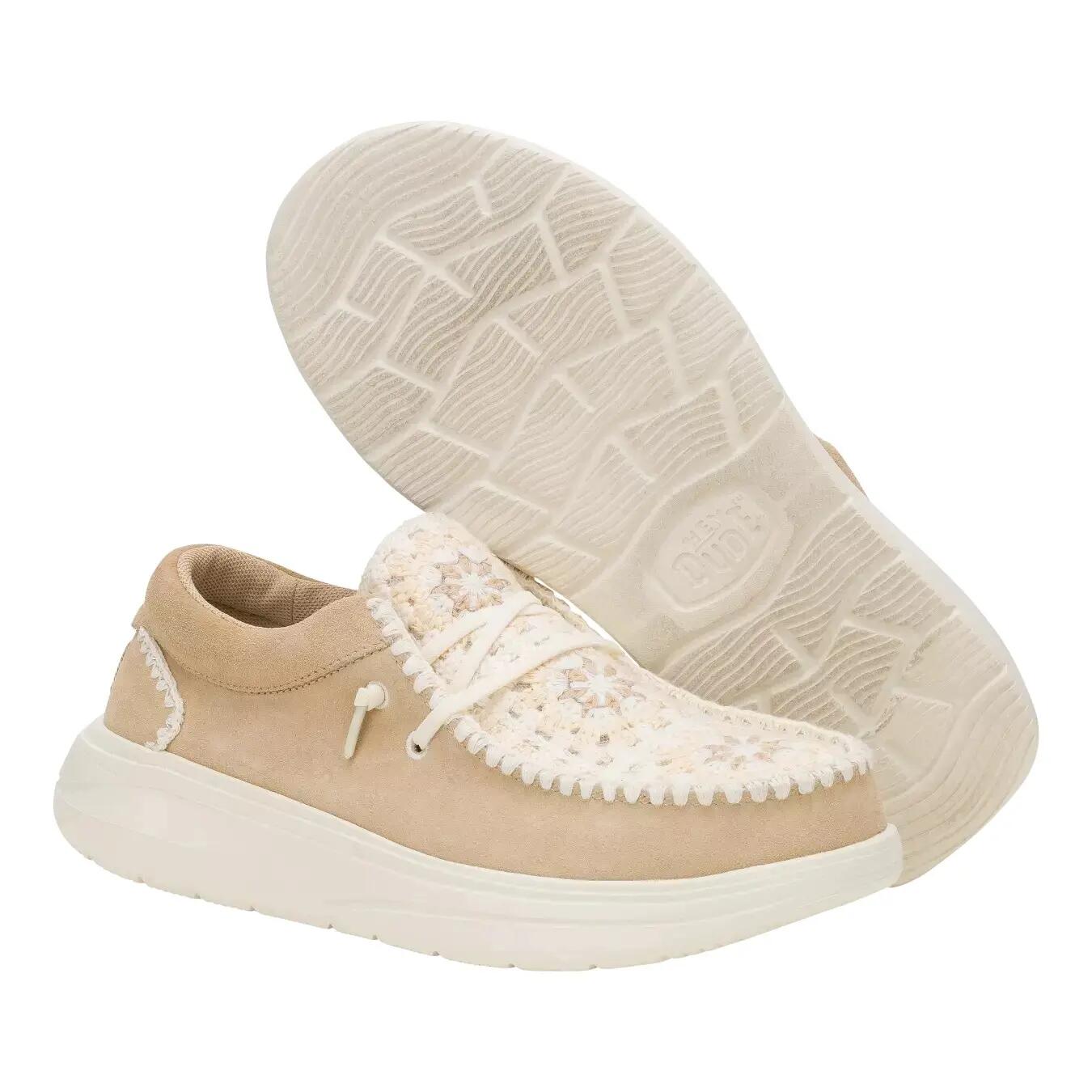 HeyDude Damskie Mokasyny Wendy Comf Suede Crochet 2/6