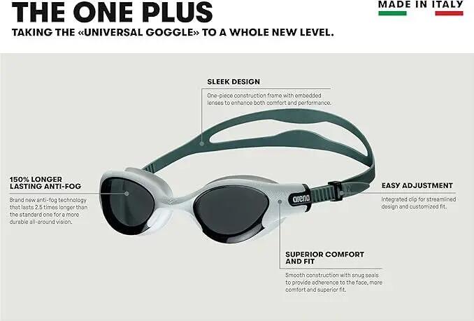 Arena One Plus Schwimmbrille für Damen, Weiß/Blau 2/11