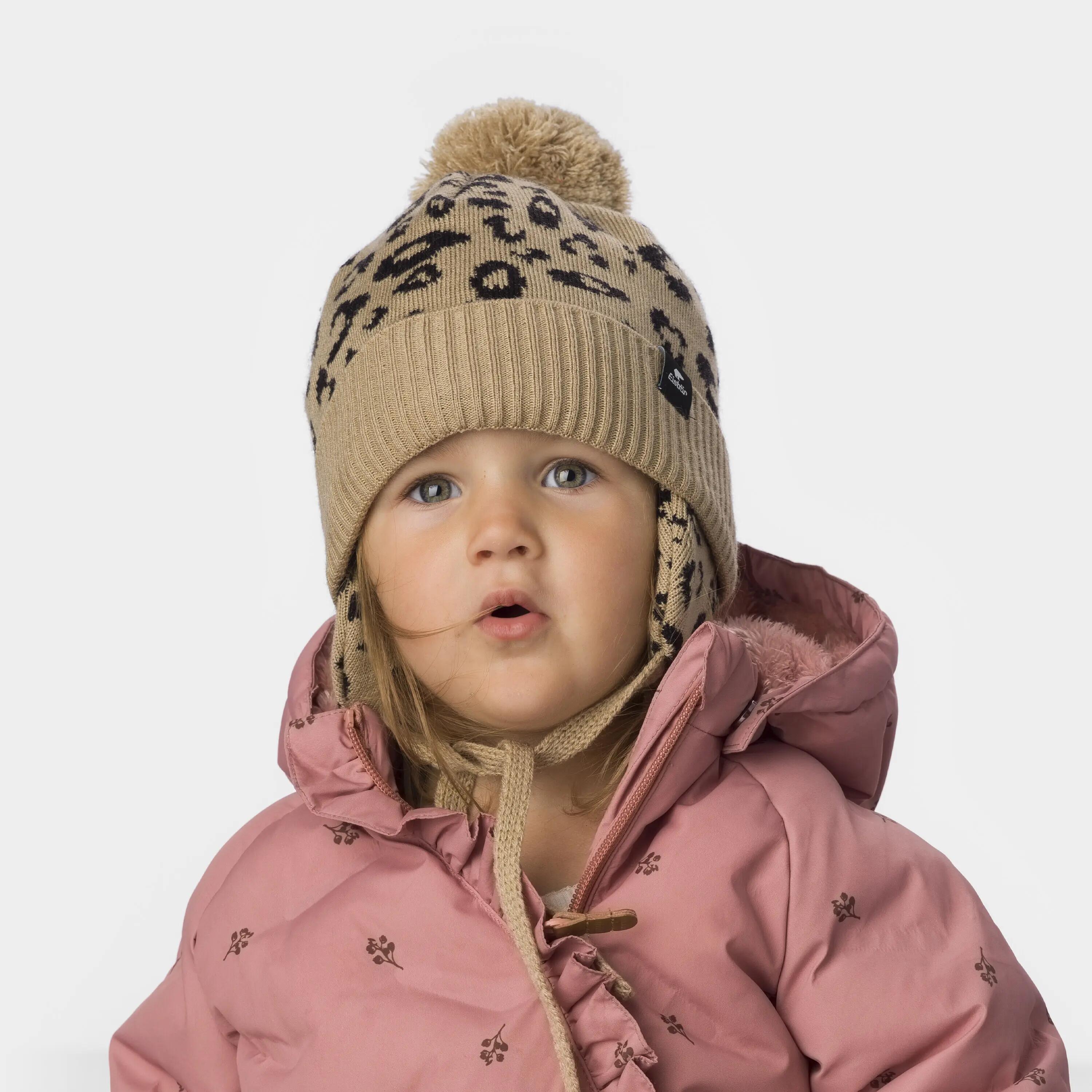 Unisex Outdoor Kindermütze atmungsaktiv, Lilie Ear Pompon kids Blau 3/3