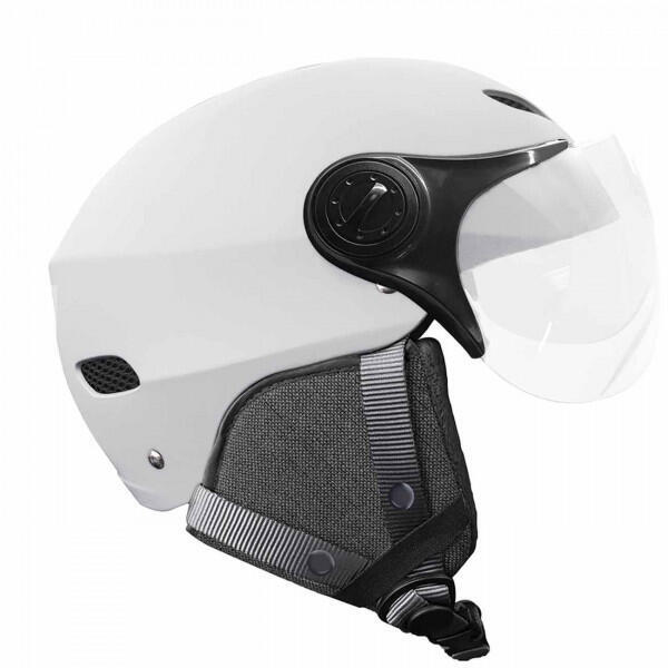 LED Helm H.30 Vision Cool Grey Vizier L/XL voor Scooter, Fiets, 57-61cm