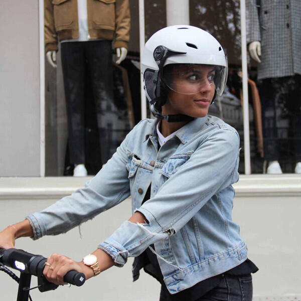 Casco YEEP.ME H.30 Vision LED Cool Grey - LED y Visera para Bicicleta y Scooter 3/8