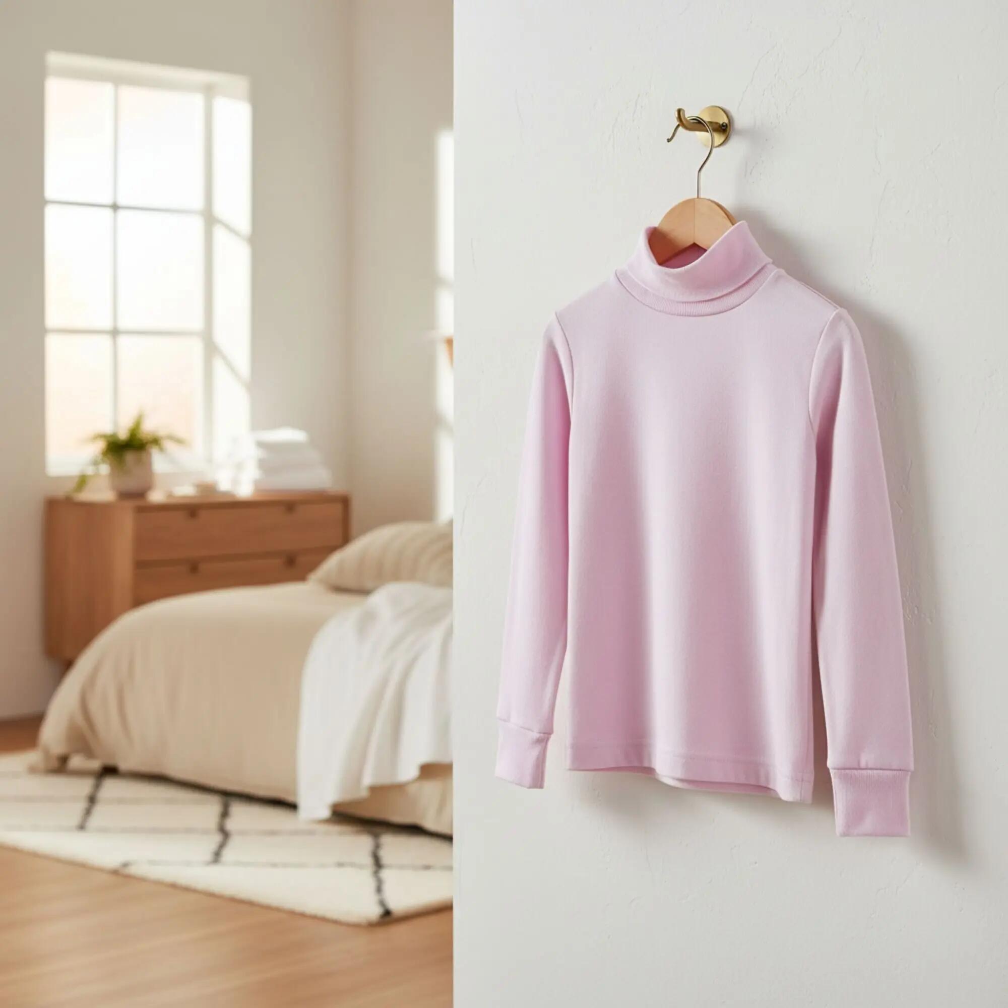 T-Shirt Térmica Manga Comprida Criança BABIDU Punt Nou Rosa Claro 7/7