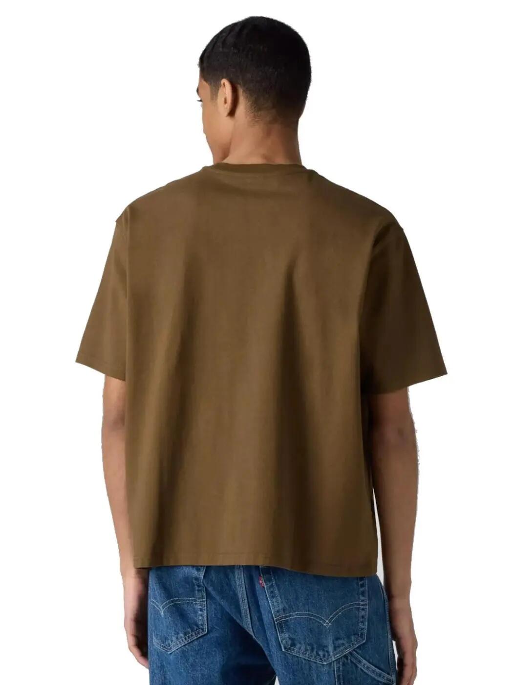 Camiseta Levis Workwear Hombre Marrón 3/4