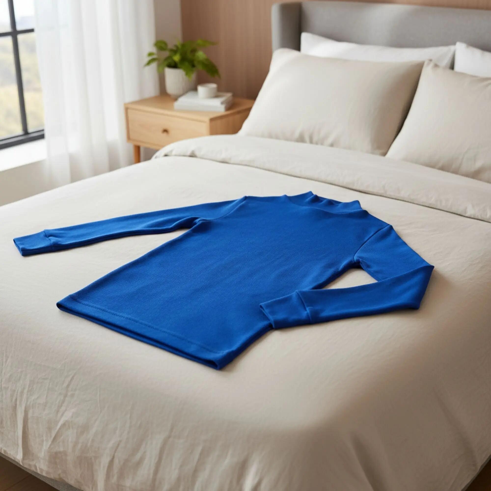T-Shirt Térmica Manga Comprida Criança BABIDU Punt Nou Azul Royal 2/7
