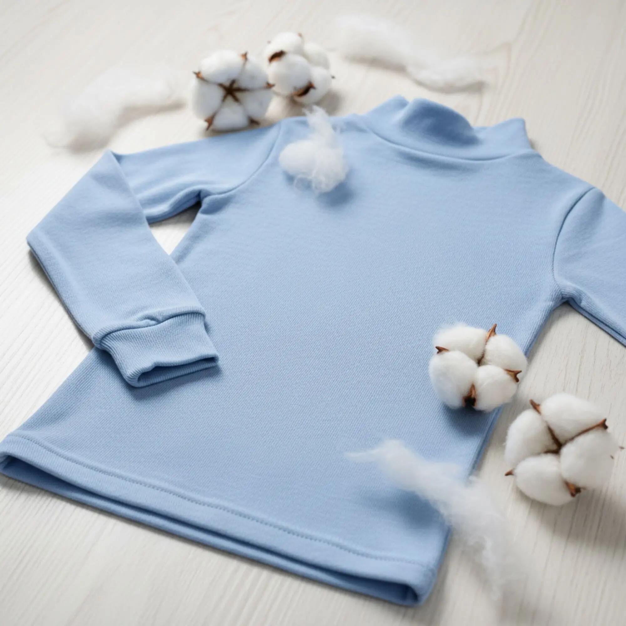T-Shirt Térmica Manga Comprida Criança BABIDU Punt Nou Azul Celeste 4/7