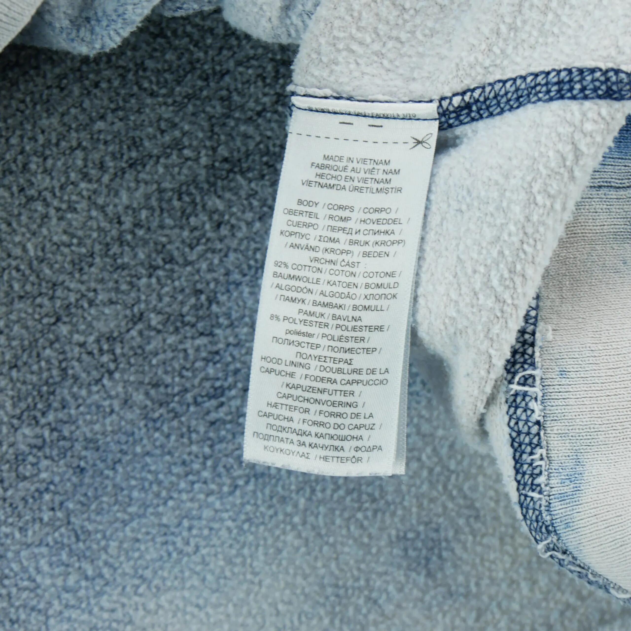 Seconde vie - Sweat à capuche Homme Tie-dye indigo - Excellent 14/15