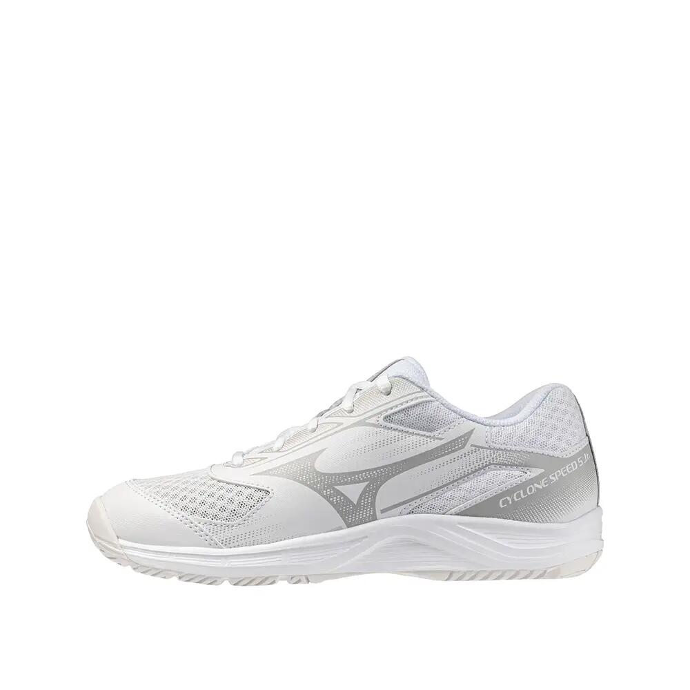 Mizuno Cyclone Speed 5 Indoor Shoes White/Harbor Mist 3/6