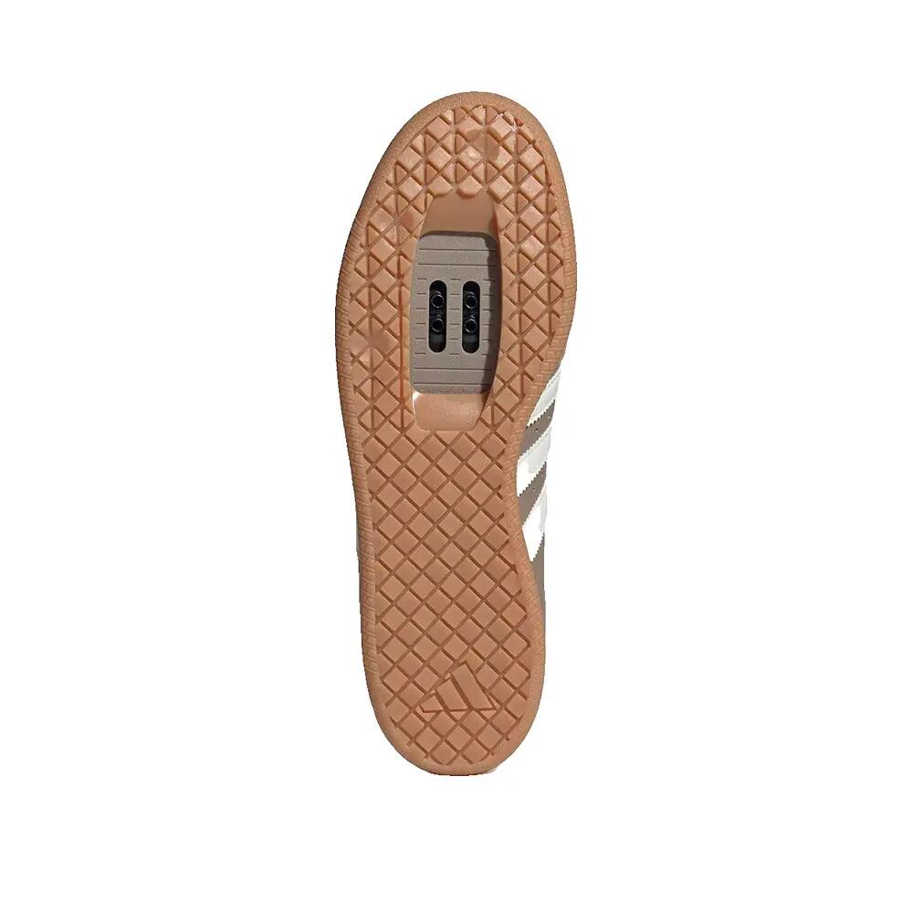 Chaussures de vélo Adidas Velosamba Cuir Marron/Blanc/Noir 6/8