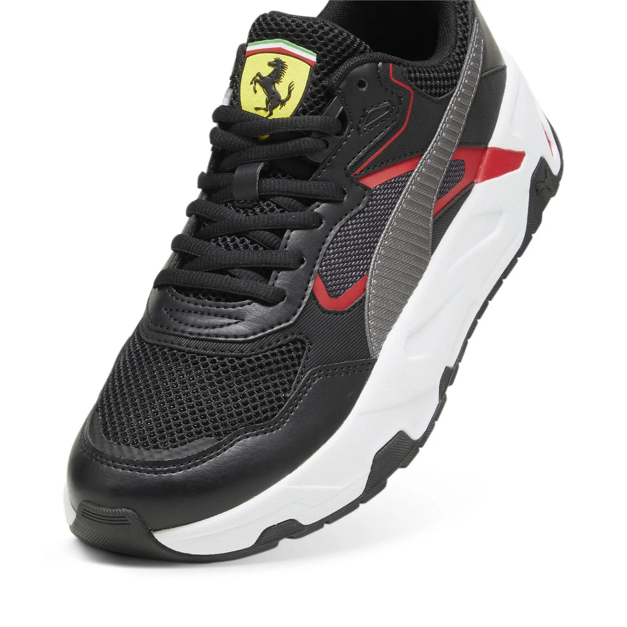 Sapatos PUMA Ferrari Trinity Preto/Branco/Vermelho 5/7