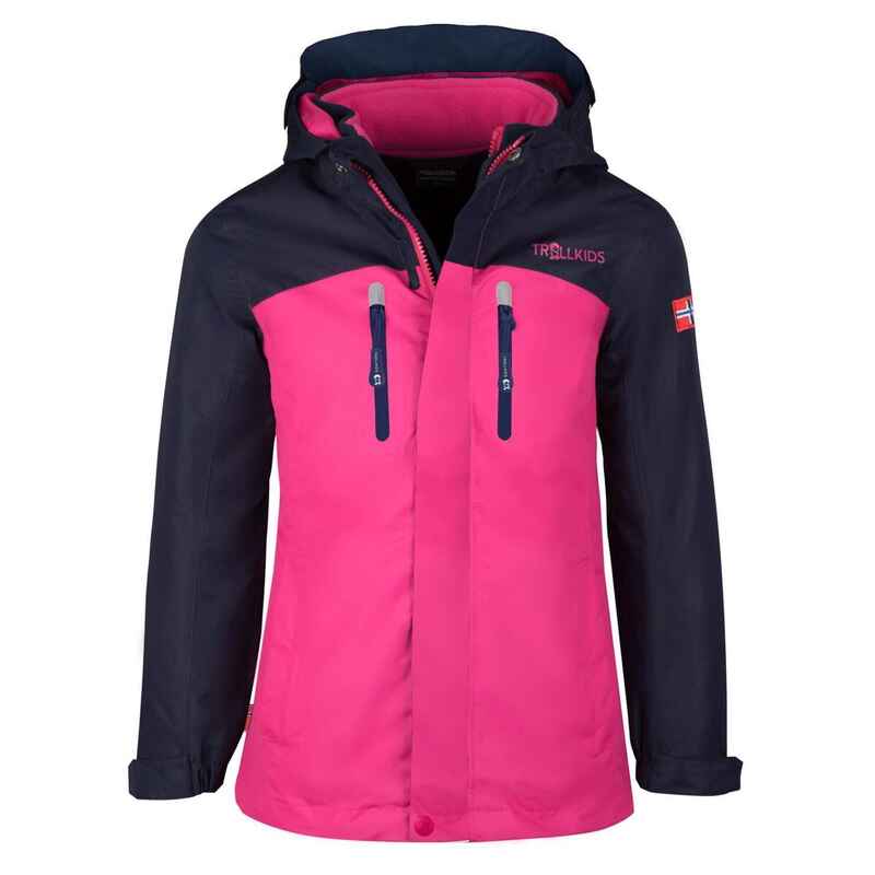 Kinder 3in1 Jacke Bryggen Wasserdicht Marineblau / Magenta