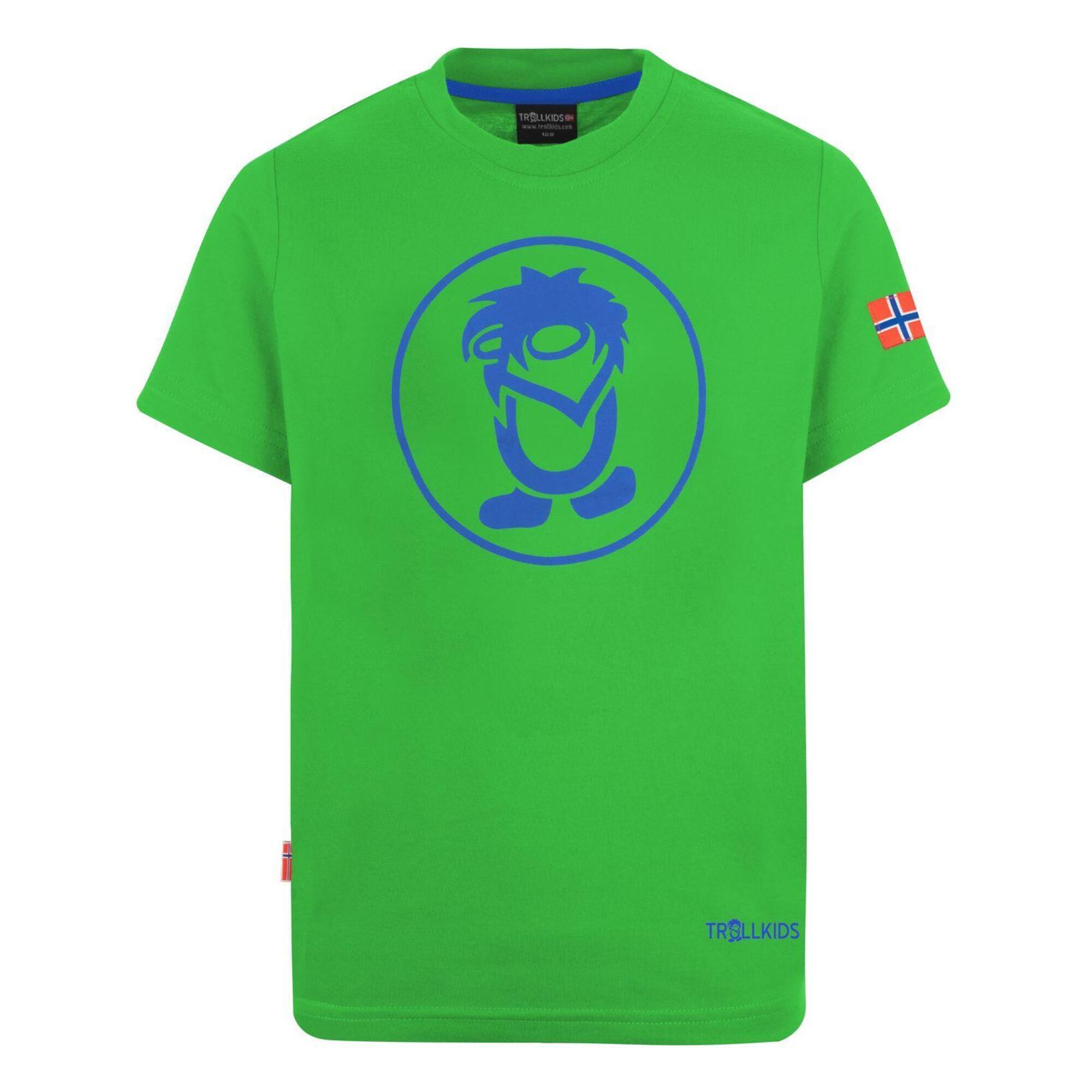 T-shirt enfant Troll T vert clair / bleu 1/3