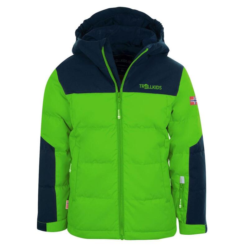 Doudoune Narvik XT pour enfants, imperméable vert clair/bleu marine