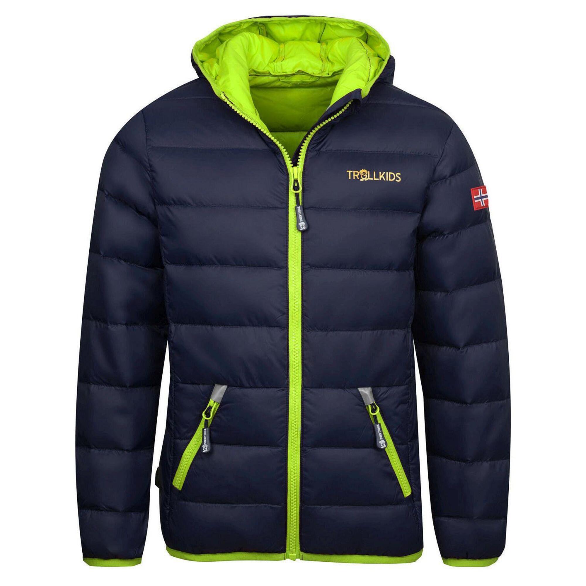 Trollkids - Doudoune Pour Enfants Dovrefjell Bleu Marine / Citron - Veste - Bleu|jaune - 3 À 4 Ans - Decathlon