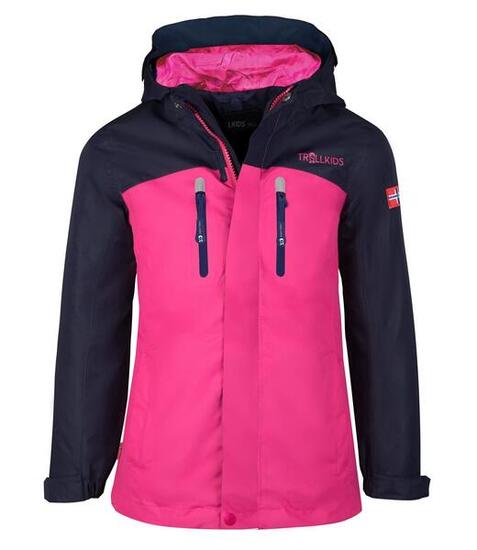 Veste de pluie pour enfants Nusfjord Imperméable Bleu marine / Magenta