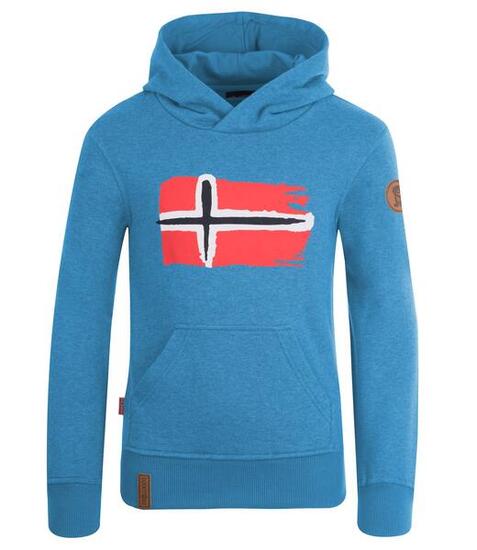 Pull à capuche enfant Trondheim bleu moyen