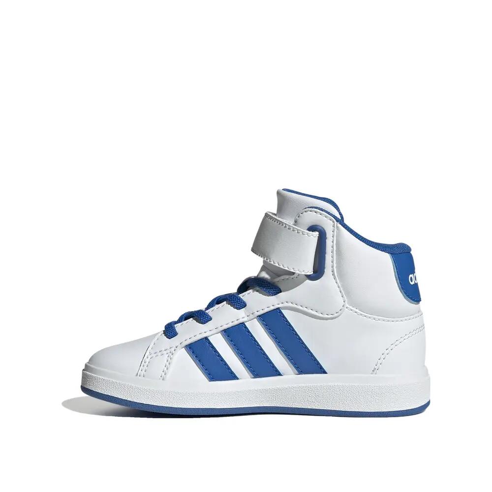 Zapatos Adidas Grand Court Mid Niño Blanco/Azul 5/8
