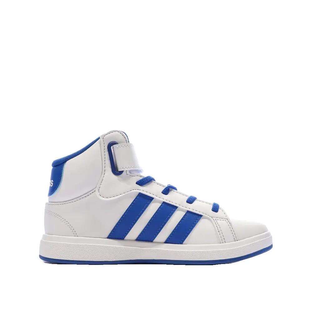Zapatos Adidas Grand Court Mid Niño Blanco/Azul 3/8