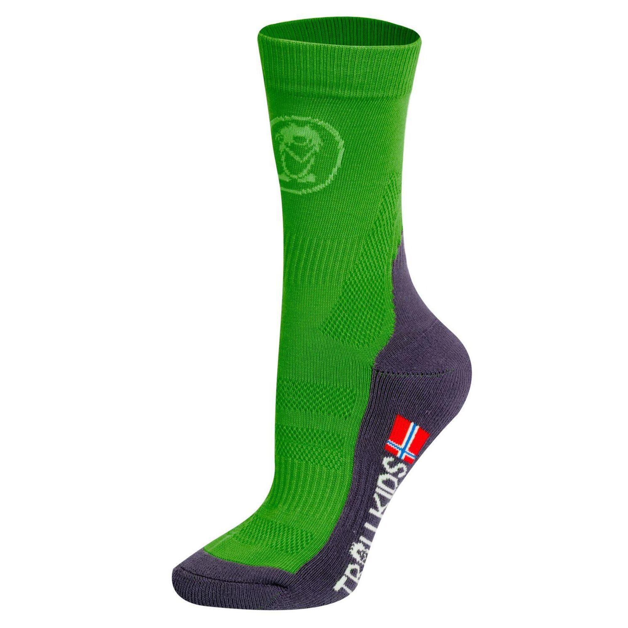 TROLLKIDS Kinder Wandersocken Mid Cut Beere