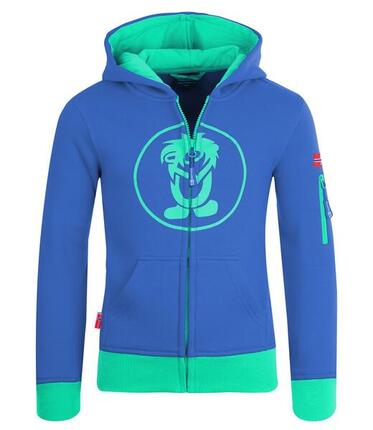 Pull à capuche enfant Sortland bleu nuit / menthe foncé