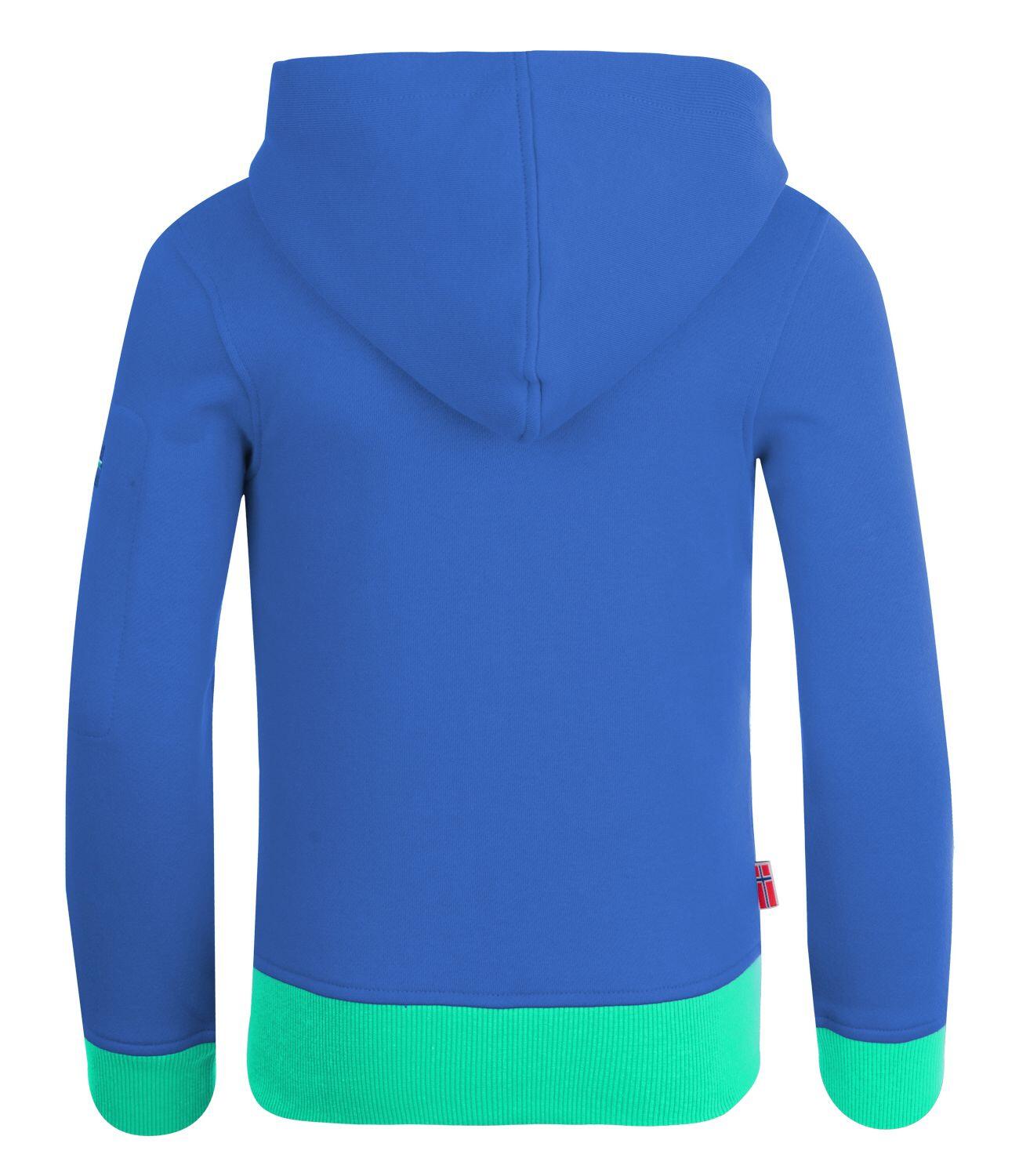 Pull à capuche enfant Sortland bleu nuit / menthe foncé 2/2