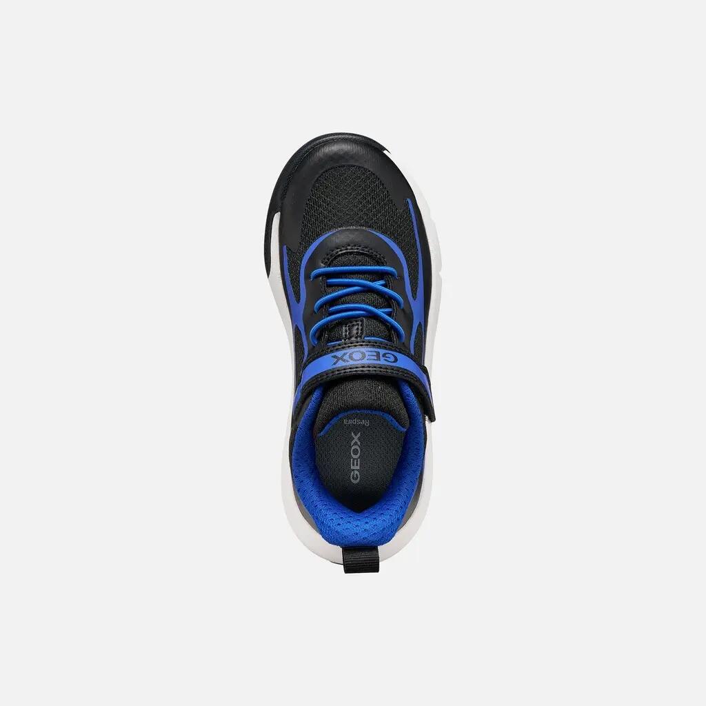 Baskets Garçon J PRO-RAN BOY Noir/Bleu Roi 7/7