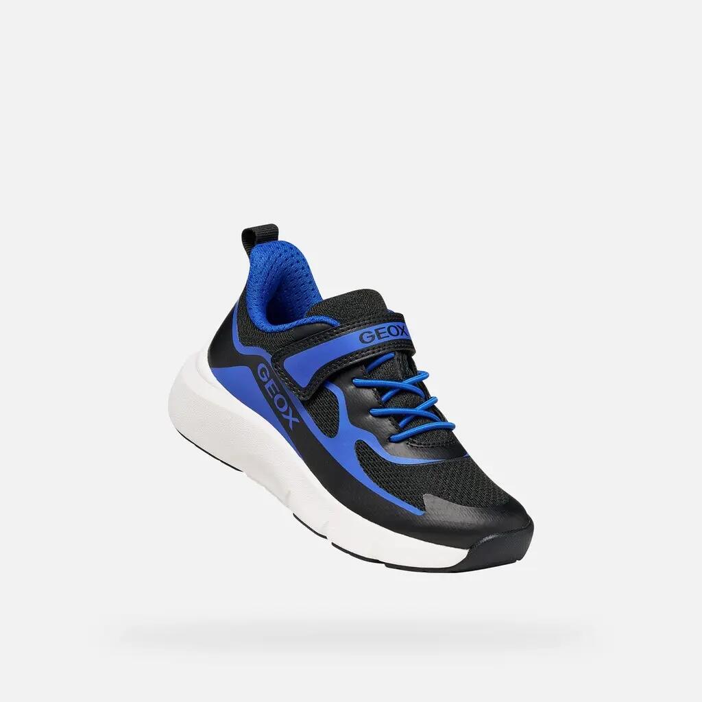Baskets Garçon J PRO-RAN BOY Noir/Bleu Roi 6/7