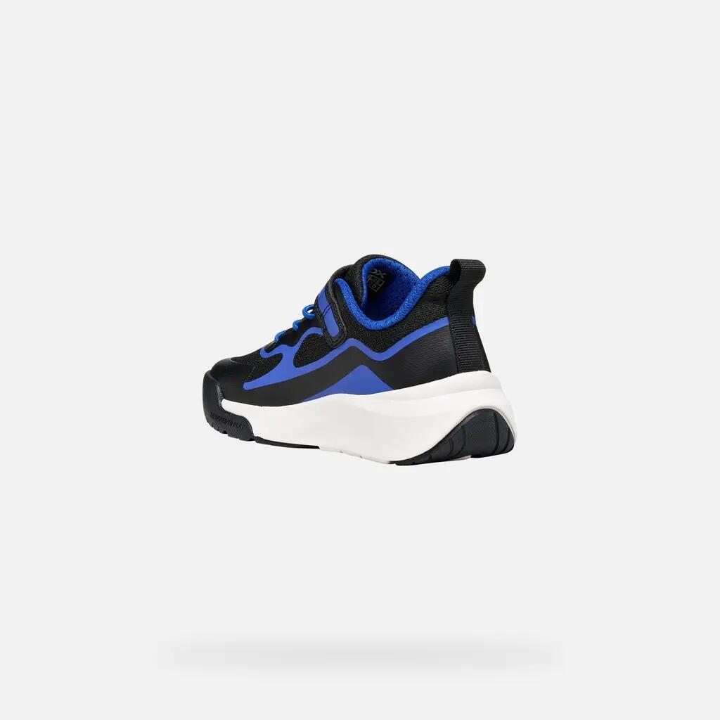 Baskets Garçon J PRO-RAN BOY Noir/Bleu Roi 5/7