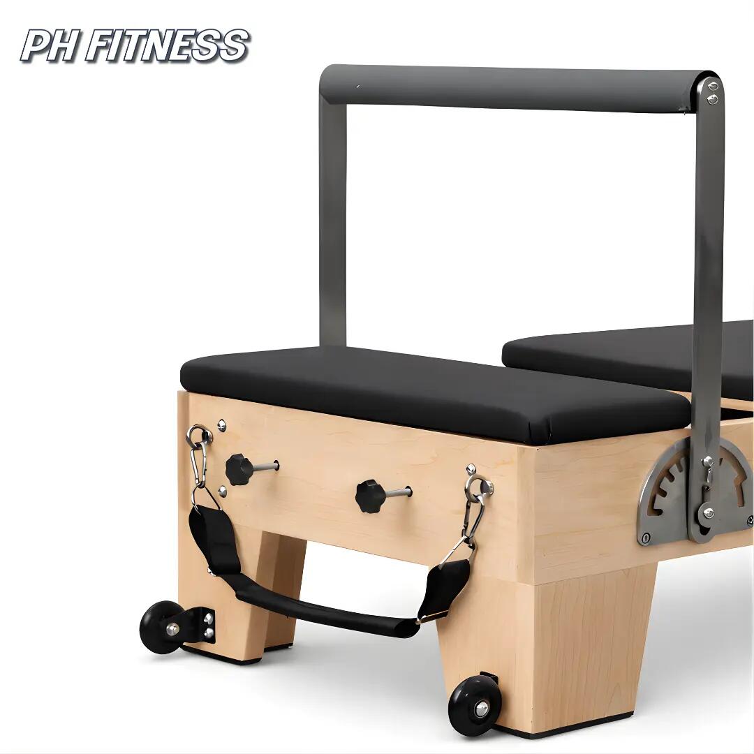 Reformer Pilates em madeira com caixa e 6 molas 9/9