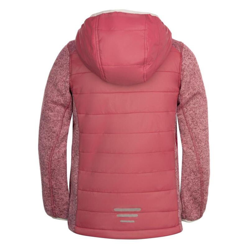 Kinder Hybride Fleece-Jacke Skabu Altrosa/Weiß