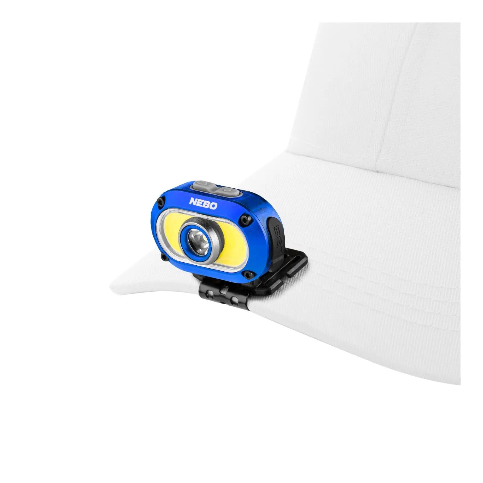 Lampe frontale randonnée camping rechargeable 550 lm 2-en-1 casquette NEBO MYCRO 2/5