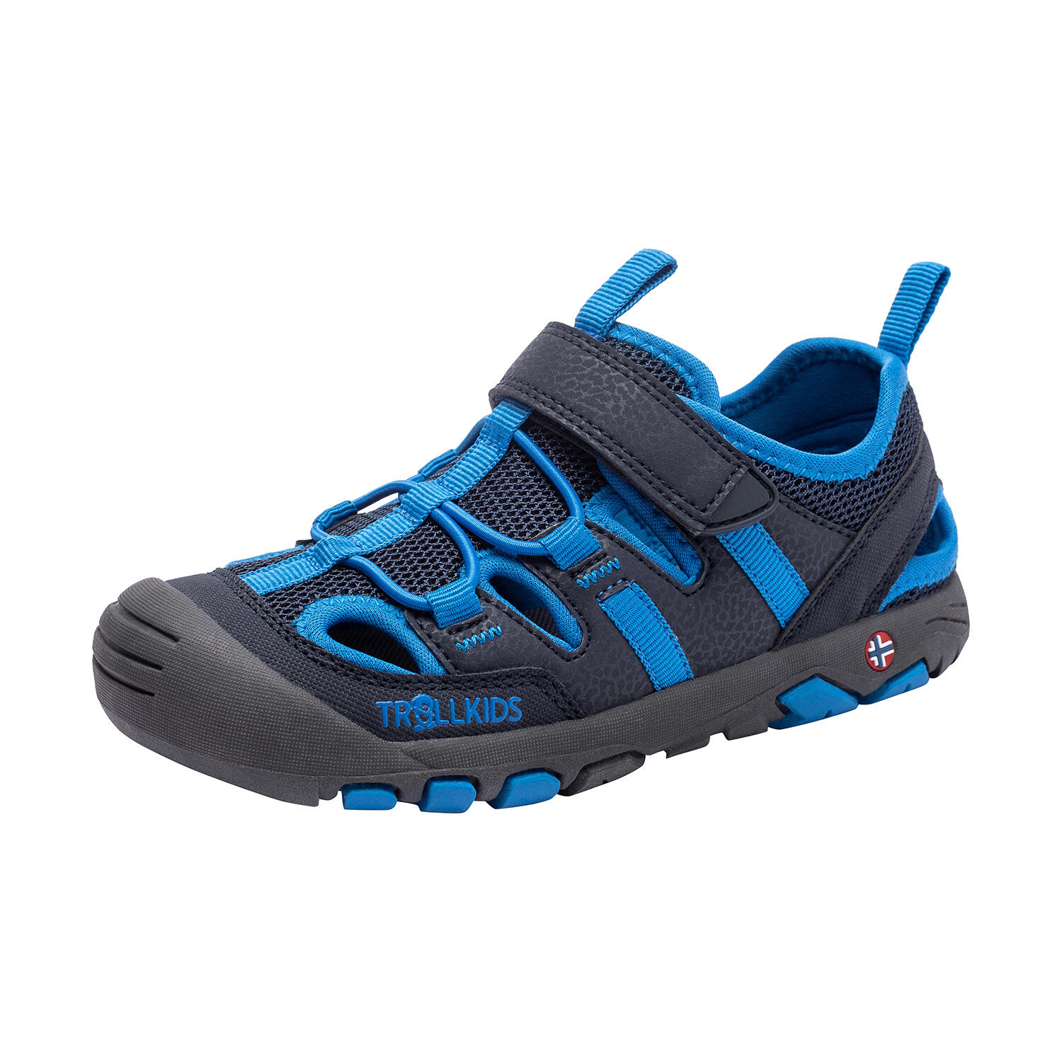 TROLLKIDS Kinder Outdoorsandale Kroksand Marineblau/Mittelblau