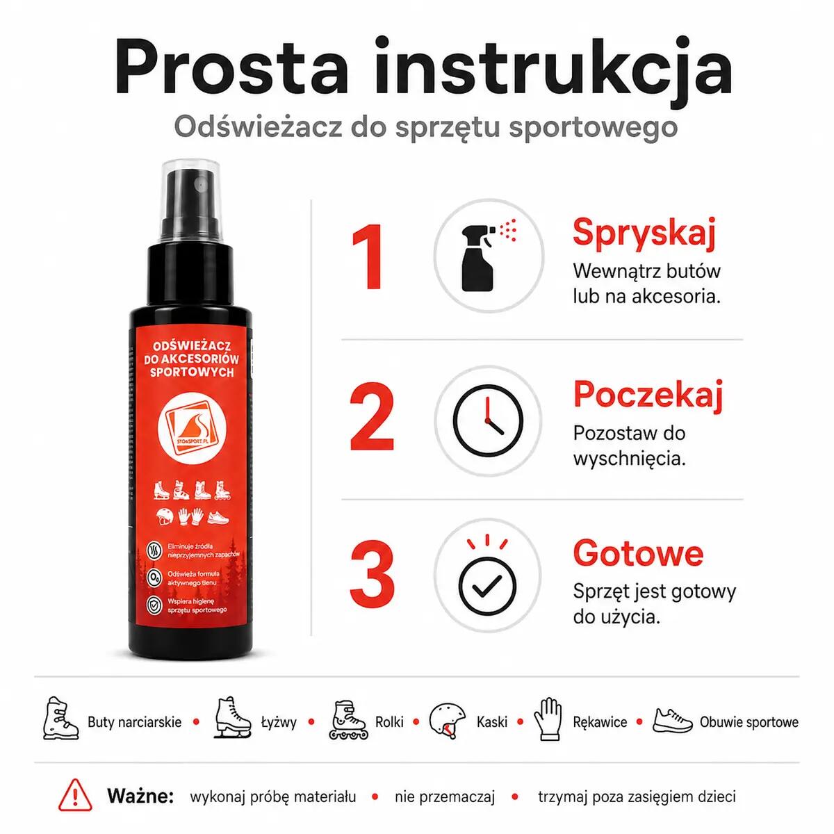 Odświeżacz do butów i akcesoriów sportowych SnowSport 200 ml 2/6