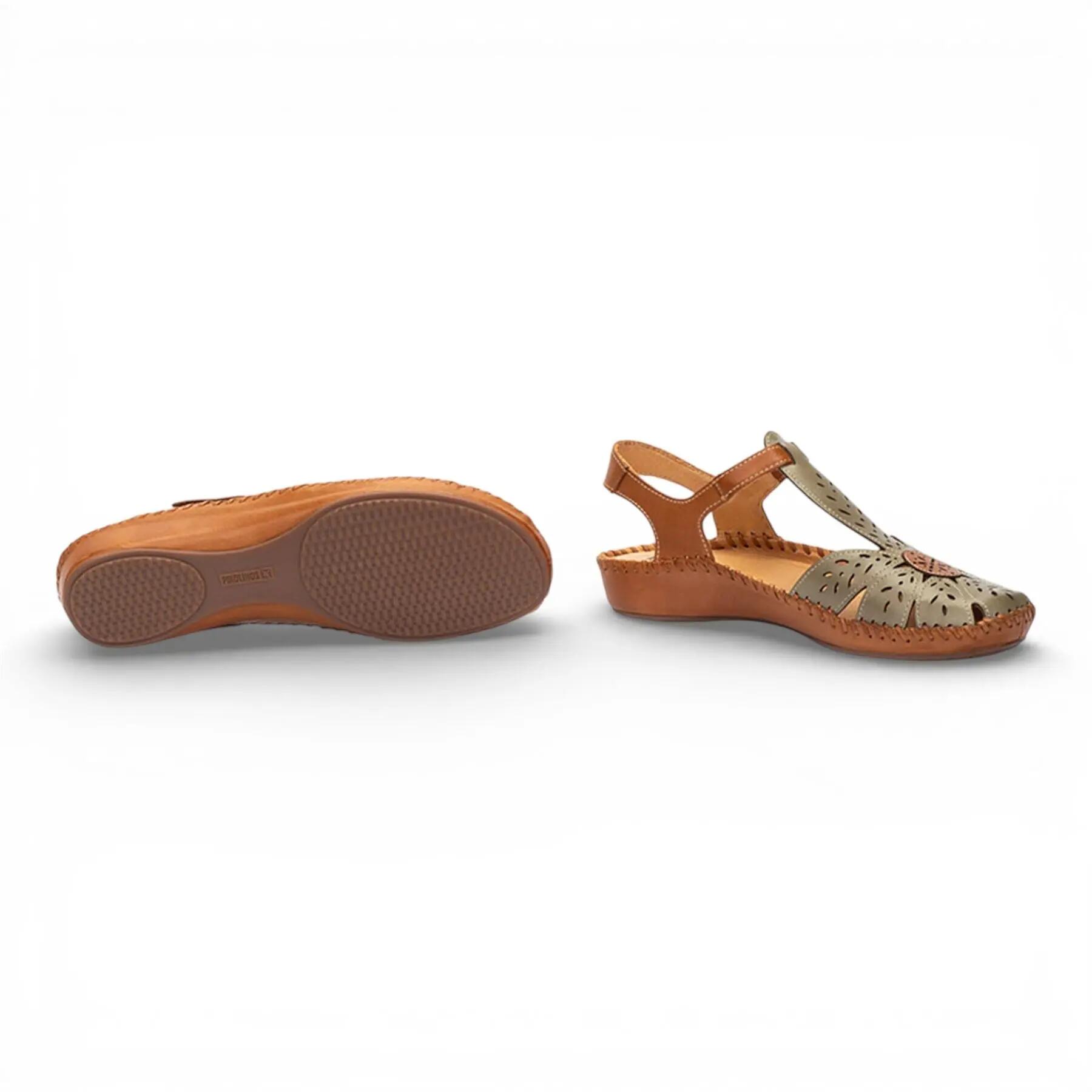 Pikolinos Womens Leather Cushioned Wedge Sandal Shoes - P-Vallarta 6/8