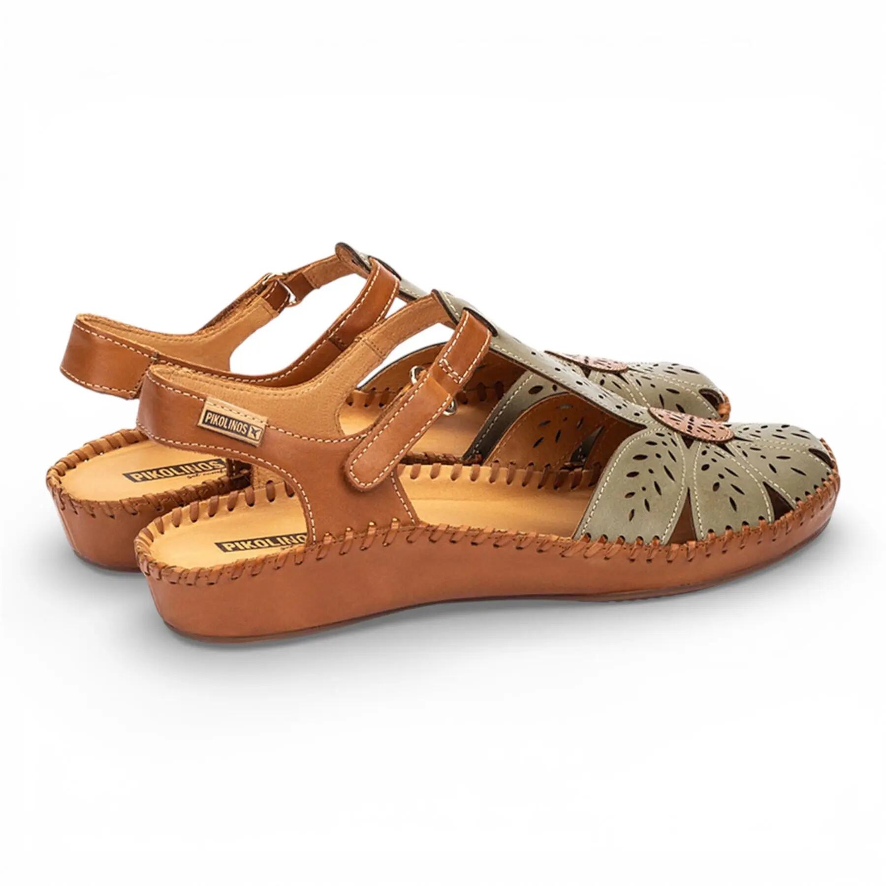 Pikolinos Womens Leather Cushioned Wedge Sandal Shoes - P-Vallarta 4/8