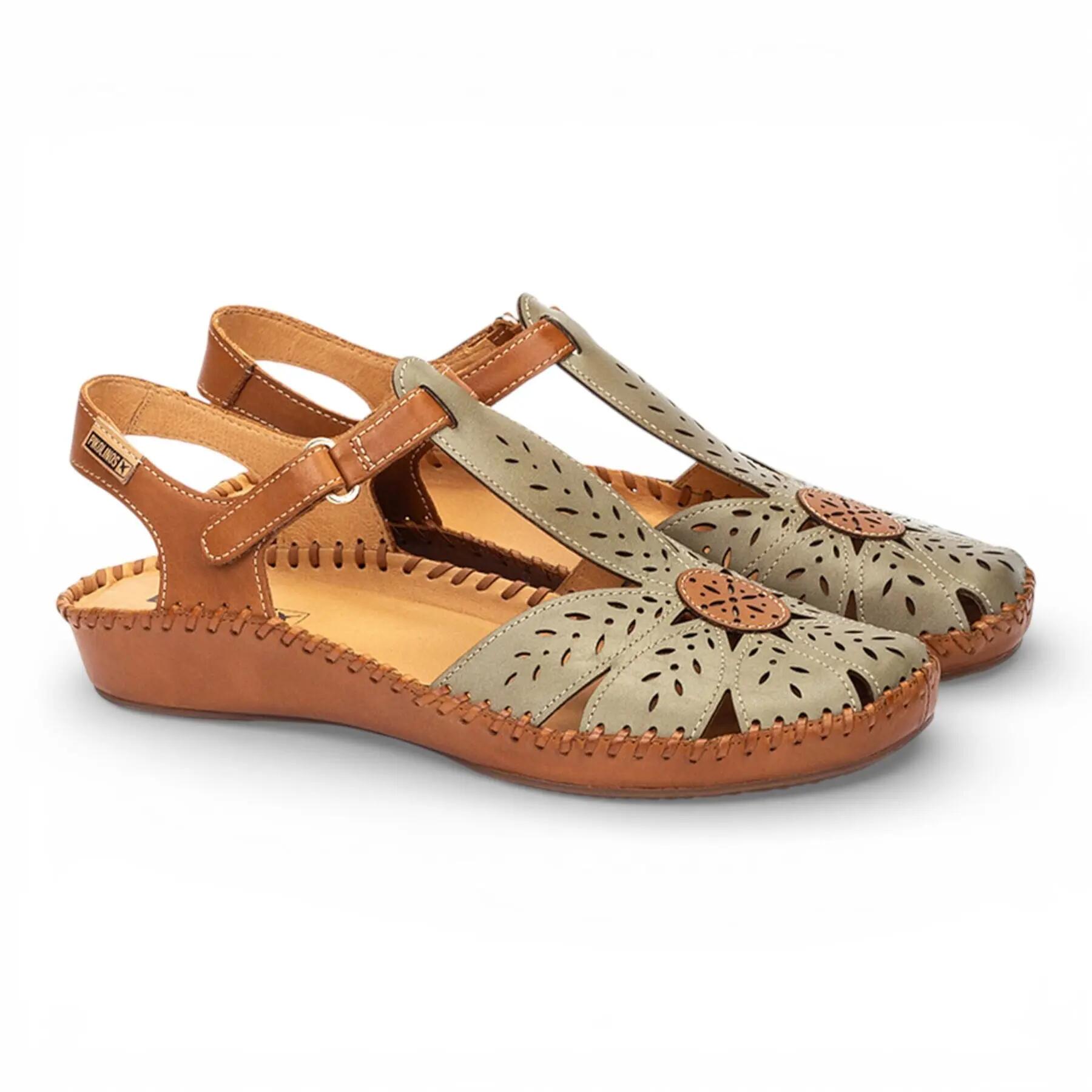Pikolinos Womens Leather Cushioned Wedge Sandal Shoes - P-Vallarta 3/8