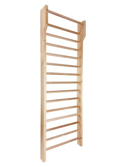 Drabinka gimnastyczna drewniana z drążkiem UNDERFIT 215 x 90 cm Drabinka gimnas