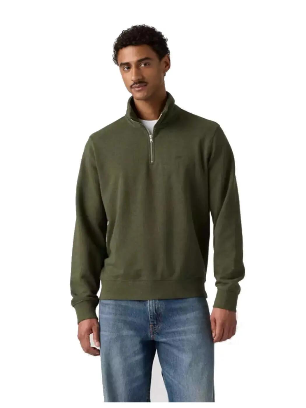 Sweat-shirts en polaire pour homme Levis original vert 2/4