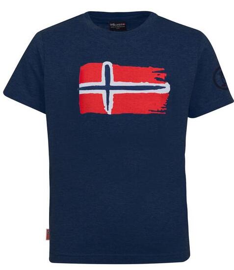 T-shirt enfants Oslo bleu marine / orange