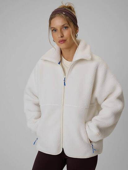 Polar sherpa loose ze stójką damski 4F 4FWAW26TFLEF463