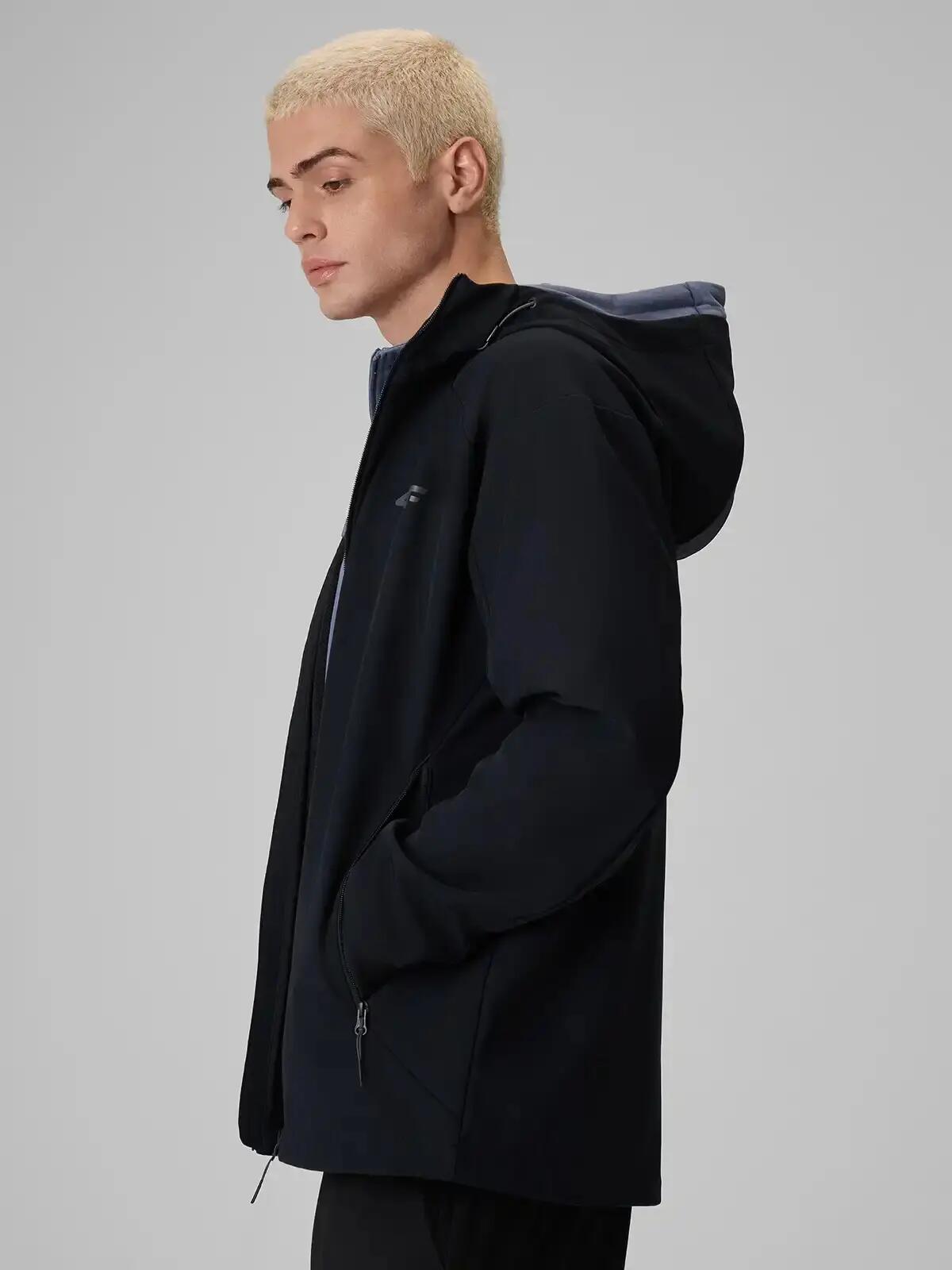 Kurtka typu softshell z kapturem męska 4F 4FWAW26TSOFM608 3/7
