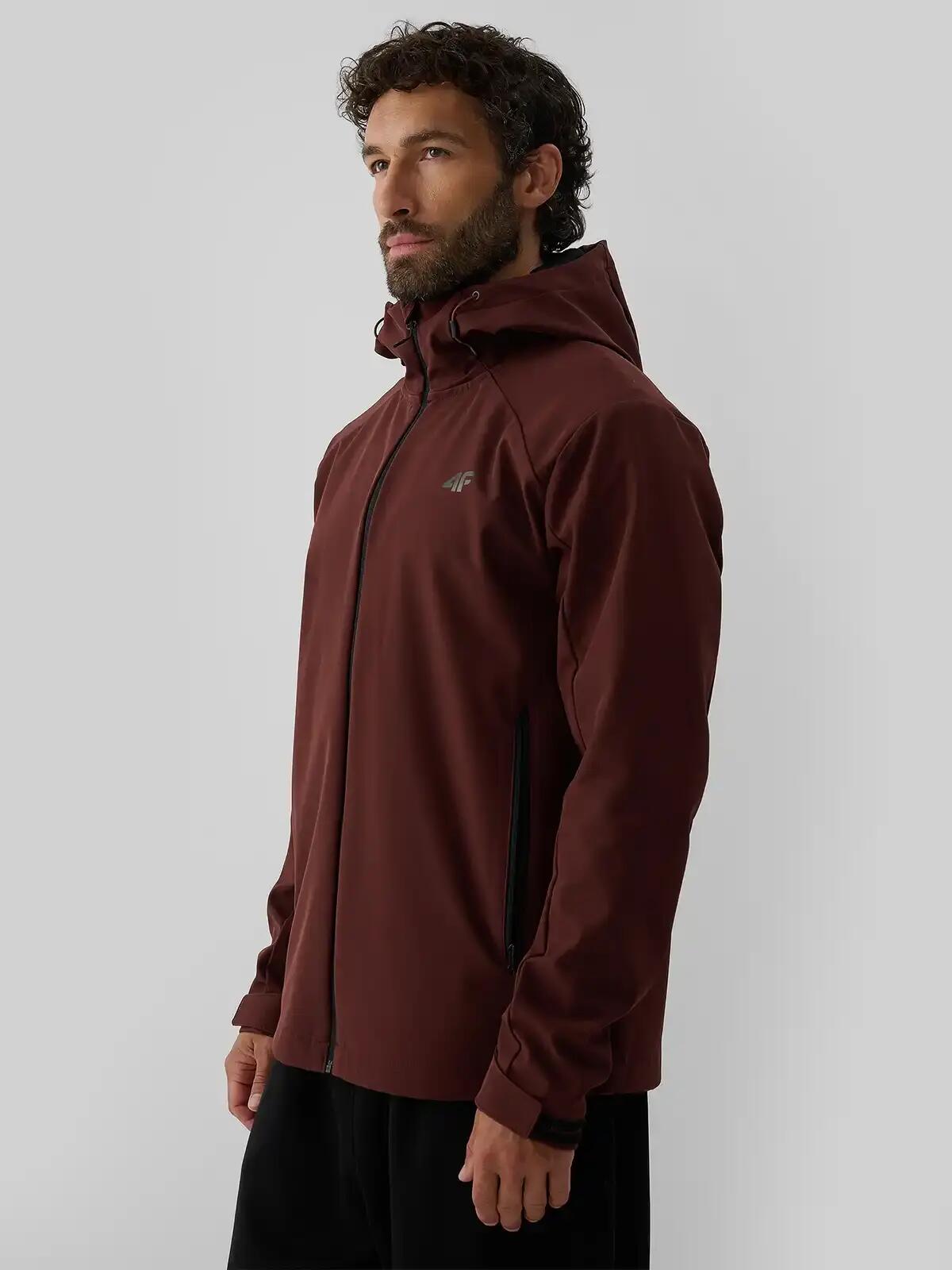Kurtka typu softshell z kapturem męska 4F 4FWAW26TSOFM608 4/7