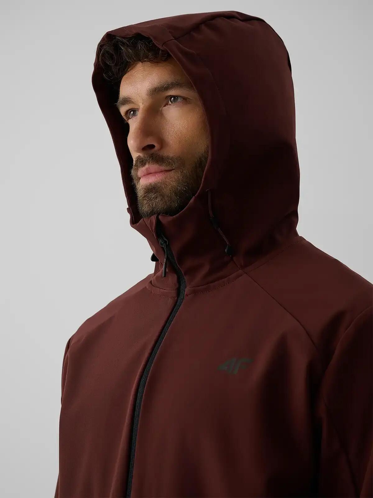 Kurtka typu softshell z kapturem męska 4F 4FWAW26TSOFM608 3/7