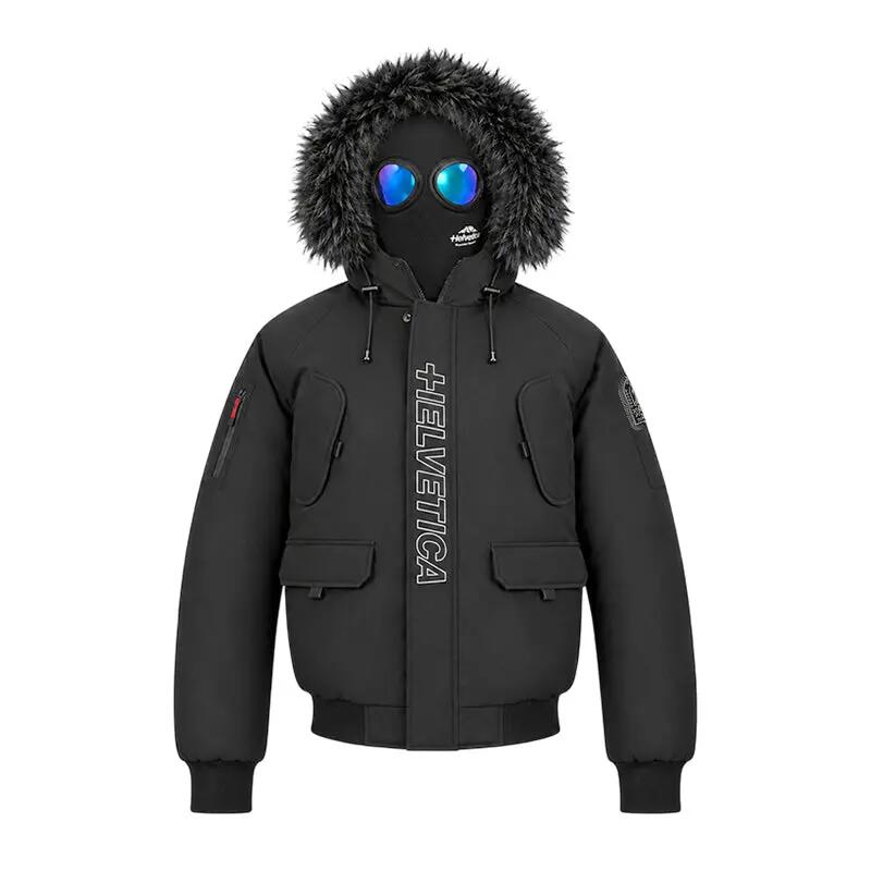 Chaqueta PEGA ONE Helvetica Hombre, Capucha con Pelo Sintético y Pasamontañas 3/7