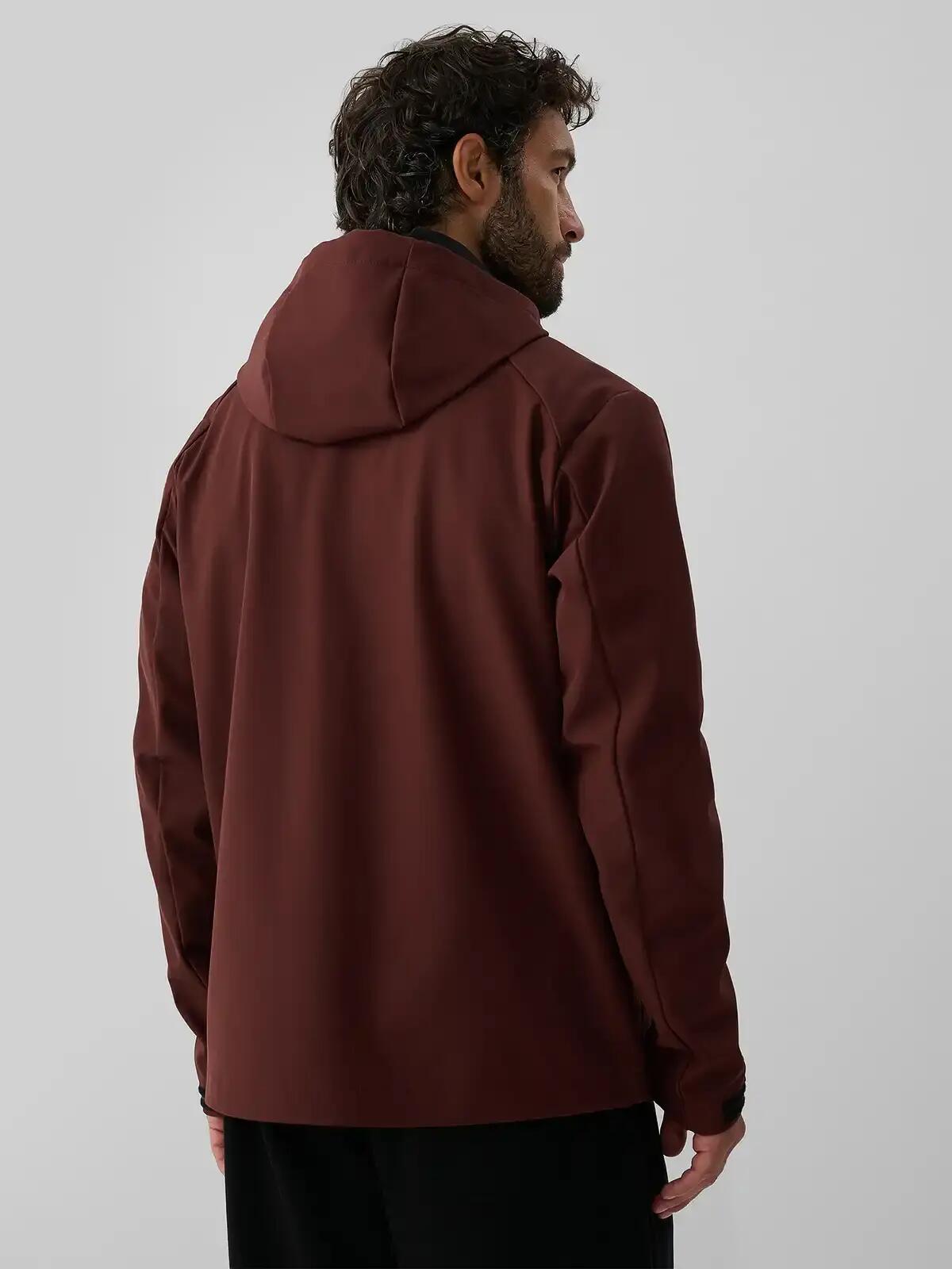 Kurtka typu softshell z kapturem męska 4F 4FWAW26TSOFM608 2/7