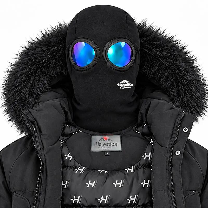 Chaqueta PEGA ONE Helvetica Hombre, Capucha con Pelo Sintético y Pasamontañas 5/7