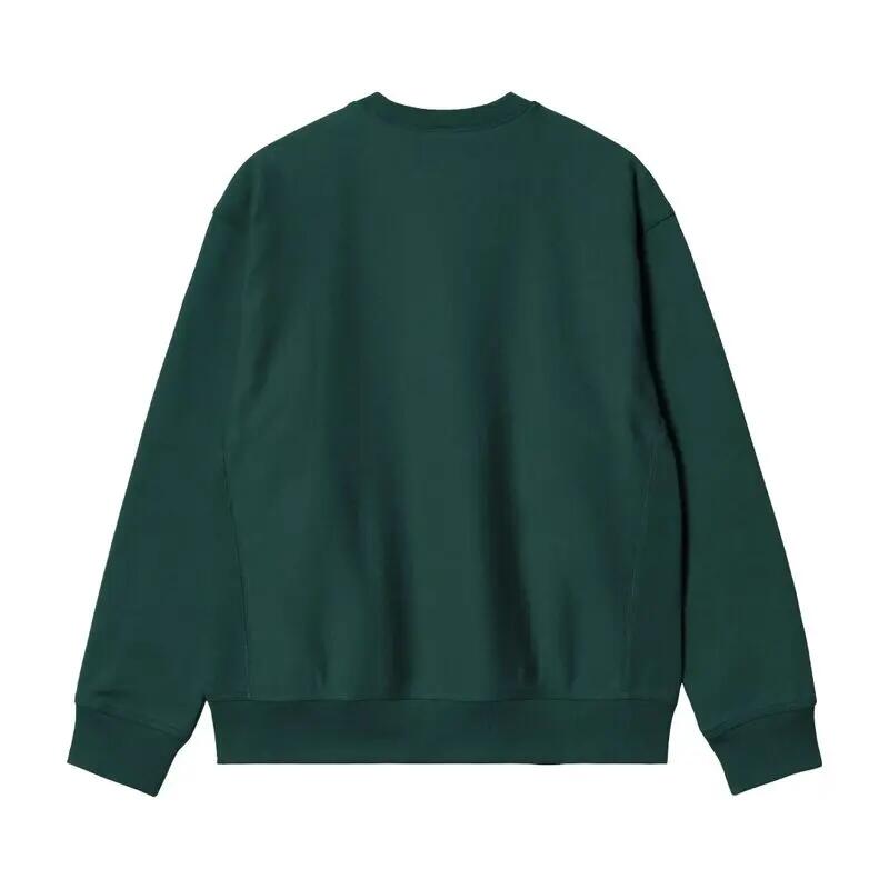 Sudadera Carhartt Verde American Script Sweatshirt Dark Fir Suave y Cálida 2/5