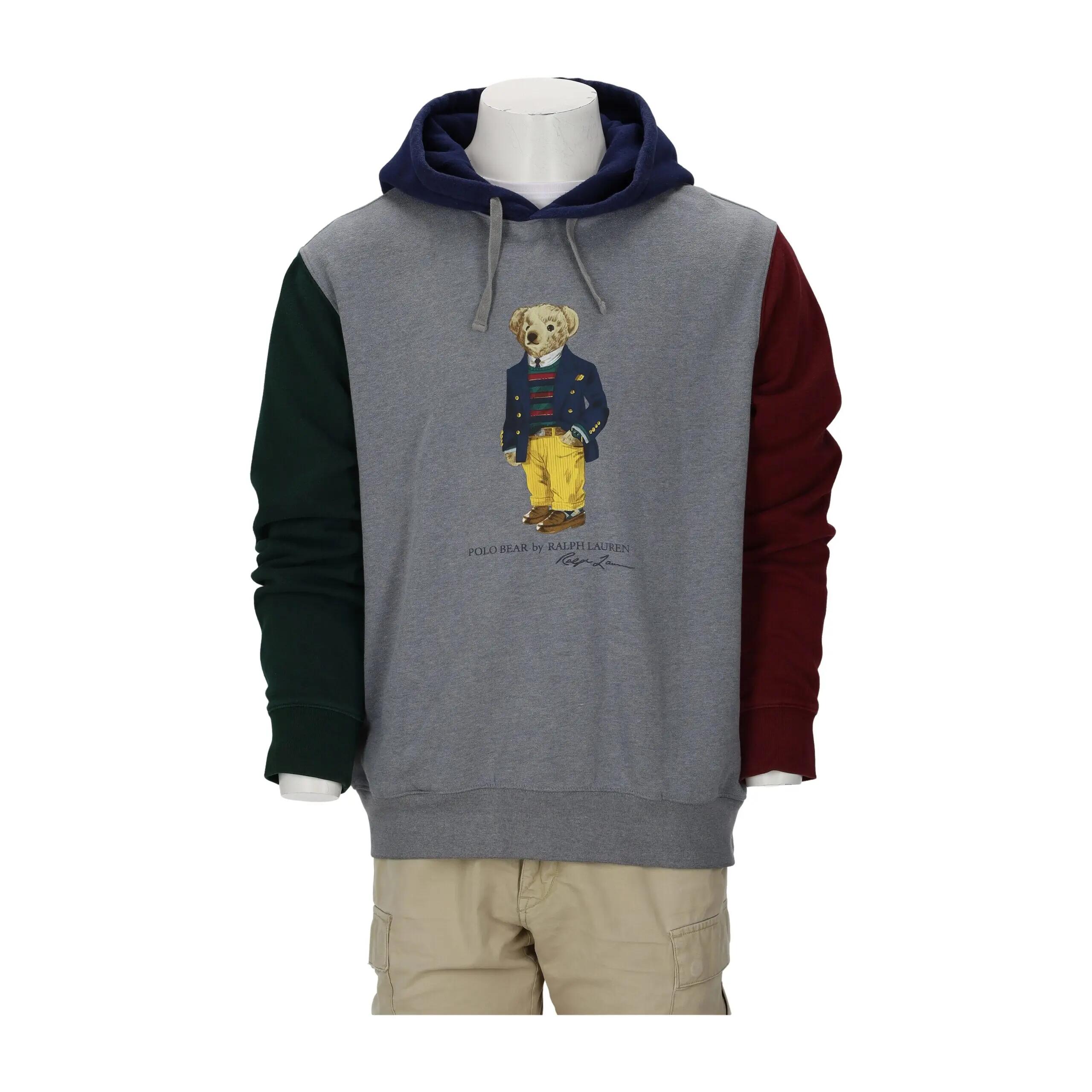 Second life - Hanorac cu glugă bărbați Polo Bear gri - Ca nou